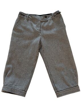 Vintage LOFT Black and White Houndstooth Cropped Pants 6